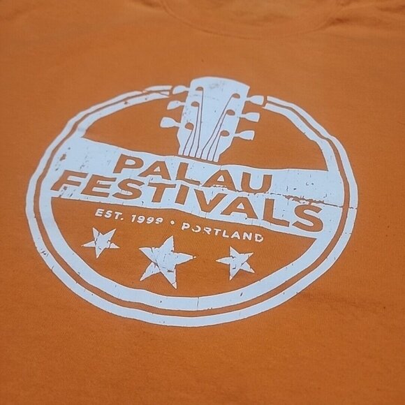 Palau Festivals Orange T-Shirt Gildan Ultra Cotton L Portland Graphic Design - Picture 2 of 5